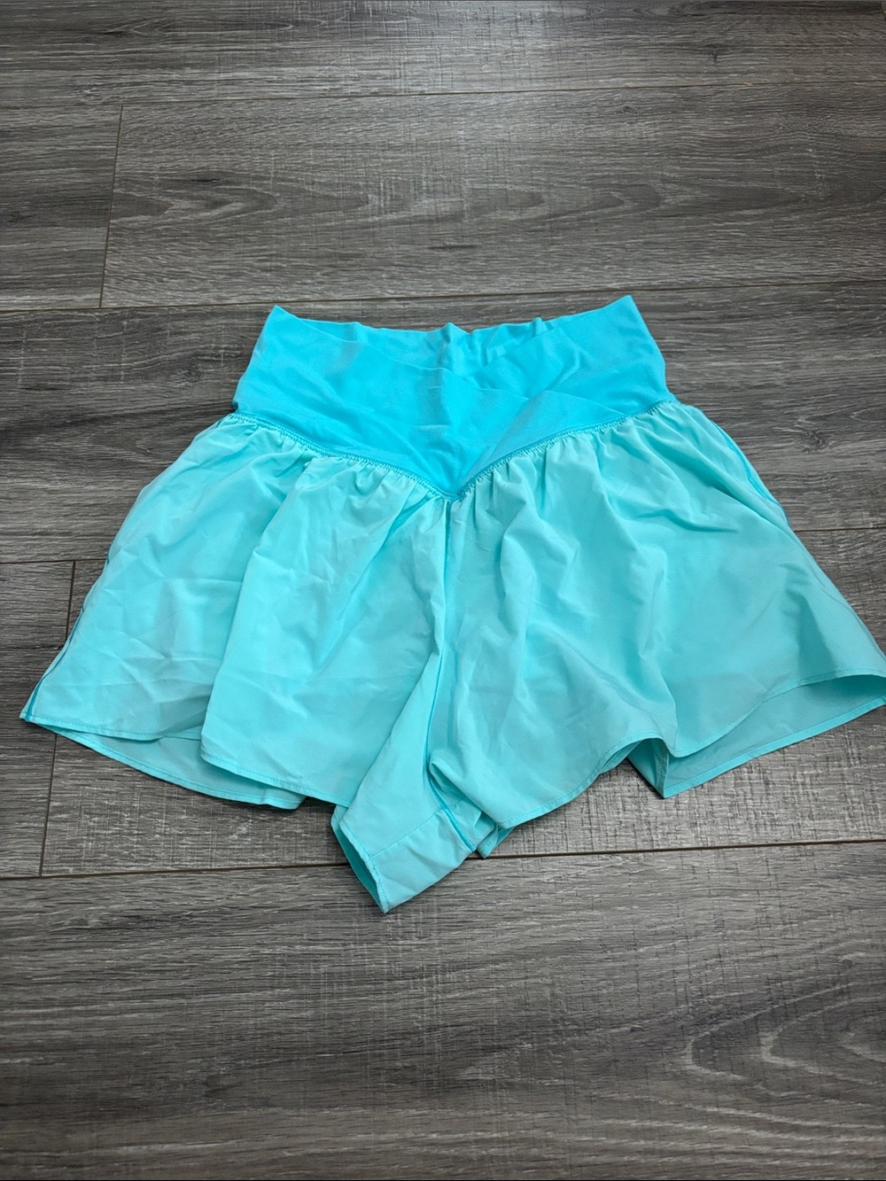 aerie blue crossover shorts
